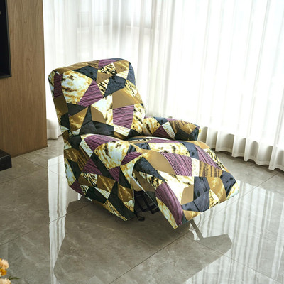 HOKiPO Polyester Abstract 1 Seater Sofa Cover(Wine Pack of 1)