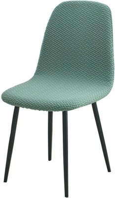 HOKiPO Jacquard 1 Seater Chair Plain Cover(Pack of 1 Continental Green)