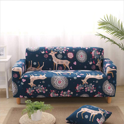 Flipkart SmartBuy Polyester 3 Seater Sofa Floral Cover(Pack of 1 Blue)