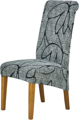 HOKiPO Polyester Abstract Chair Cover(Grey Pack of 1)