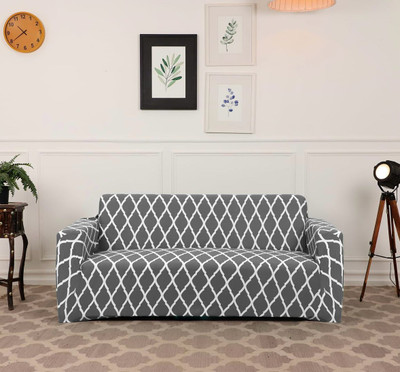 Cosycorner Polyester Abstract 3 Seater Sofa Cover(Multicolor Pack of 1)