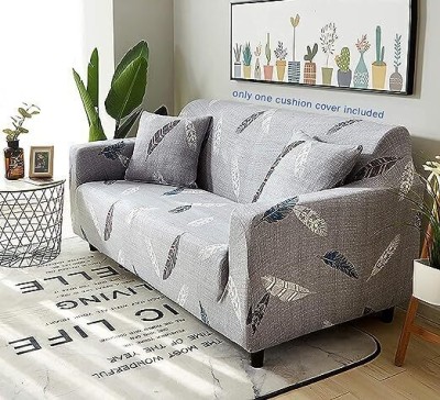 Flipkart SmartBuy Polycotton Floral Sofa Cover(Grey Pack of 1)