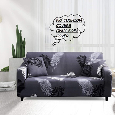 igi Polyester Floral 3 Seater Sofa Cover(Dark Grey Pack of 1)