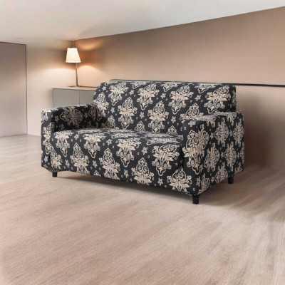 DFH Polyester Floral 3 Seater Sofa Cover(Multicolor Pack of 1)