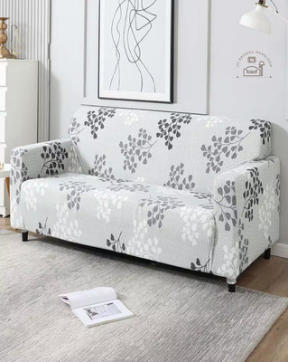 Jai krishna Polycotton 3 Seater Sofa Floral Cover(Pack of 1 Silver)