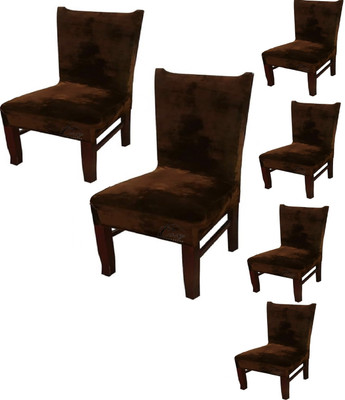 Cosycorner Velvet 1 Seater Chair Plain Cover(Pack of 6 Cofee)