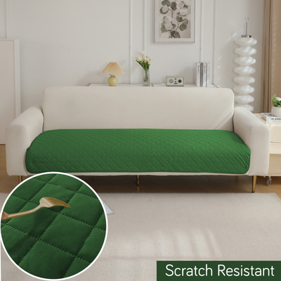HOKiPO Polyester Plain 3 Seater Sofa Cover(Green Pack of 1)
