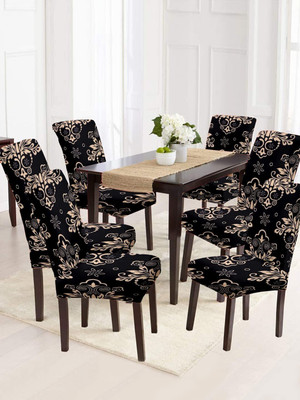 QUIRKYHUB Polycotton 6 Seater Chair Floral Cover(Pack of 6 Multicolor)