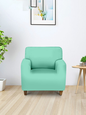 Flipkart SmartBuy Polyester Plain 1 Seater Sofa Cover(Green Pack of 1)