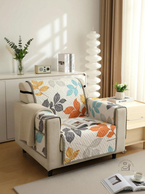 Jai krishna Polycotton 1 Seater Sofa Floral Cover(Pack of 1 Multicolor)