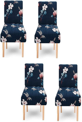 papsun Polyester 4 Seater Sofa Floral Cover(Pack of 4 Blue)