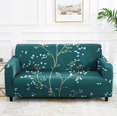 Shri Paras Traders Polyester 3 Seater Sofa Floral Cover(Pack of 3 GREEN)