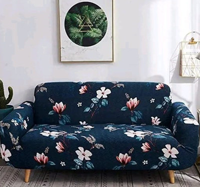 Shri Paras Traders Polyester 3 Seater Sofa Abstract Cover(Pack of 1 BLUE)