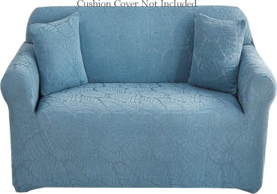 Magic Cover Jacquard Floral Sofa Cover(Blue Pack of 1)