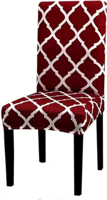 VARIKSH HOMES Polyester Geometric 1 Seater Chair Cover(Maroon Pack of 1)