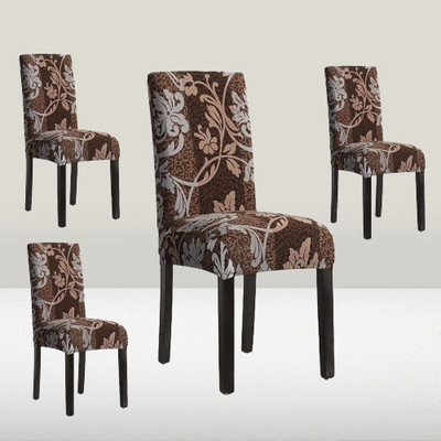 VARIKSH HOMES Polycotton Abstract 1 Seater Chair Cover(Multicolor Pack of 4)