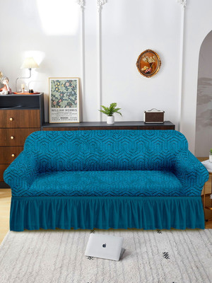 Flipkart SmartBuy Jacquard 2 Seater Sofa Geometric Cover(Pack of 1 Blue)