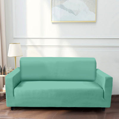 Cortina Polyester Plain 3 Seater Sofa Cover(Green Pack of 1)