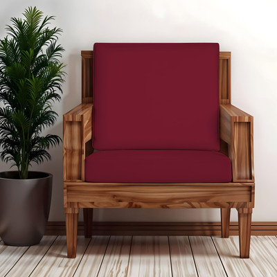 LAZI Polycotton 1 Seater Sofa Plain Cover(Pack of 2 Maroon)