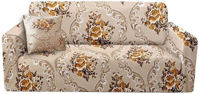 B BESTILO Polyester Checkered 3 Seater Sofa Cover(floral Pack of 1)