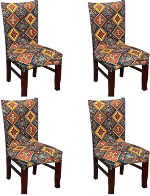 TORODINEART Polyester Abstract 1 Seater Chair Cover(Multicolor Pack of 4)