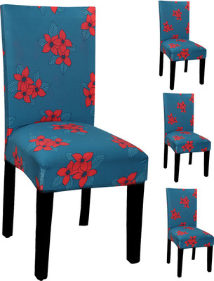 Magic Cover Polyester Abstract 1 Seater Chair Cover(Red Pack of 4)