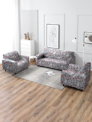 Multitex Polyester Floral 3 Seater Sofa Cover(Multicolor Pack of 3)