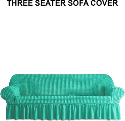 Flipkart SmartBuy Polyester Plain Sofa Cover(Green Pack of 1)