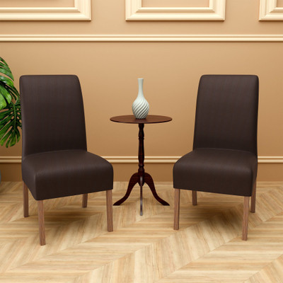 KUBER INDUSTRIES Polyester 1 Seater Chair Floral Cover(Pack of 2 Brown)