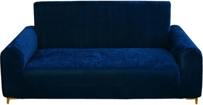 GURU KIRPA TEXTILE Polycotton 3 Seater Sofa Plain Cover(Pack of 1 Blue)