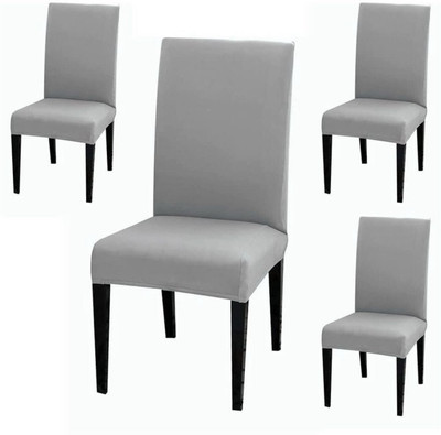 vinsano Polyester 1 Seater Chair Geometric Cover(Pack of 4 grey)