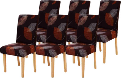 QUIRKYHUB Polycotton 1 Seater Chair Floral Cover(Pack of 6 Maroon)