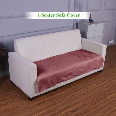 HOKiPO Polyester Plain Sofa Cover(Mauve Pink Pack of 1)