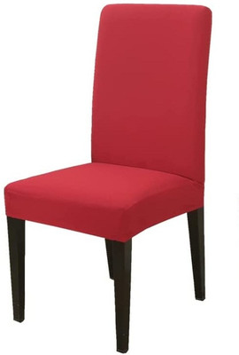lukzer Polyester Plain 1 Seater Chair Cover(Red Pack of 1)