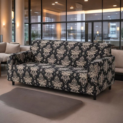 VARIKSH HOMES Polyester Geometric 3 Seater Sofa Cover(Multicolor Pack of 1)