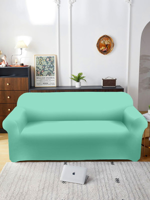 Flipkart SmartBuy Polyester Plain 3 Seater Sofa Cover(Green Pack of 1)