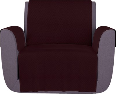 HOMESTIC Velvet Plain Sofa Cover(Brown Pack of 3)