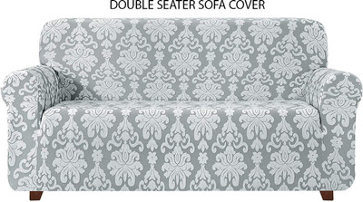 HOUSE OF QUIRK Jacquard Plain 3 Seater Sofa Cover(Green Pack of 1)