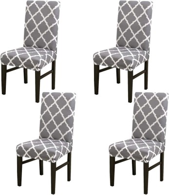 NAYISHI Polycotton Geometric Chair Cover(Multicolor Pack of 4)