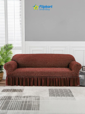 Flipkart SmartBuy Polyester 3 Seater Sofa Plain Cover(Pack of 1 Brown)