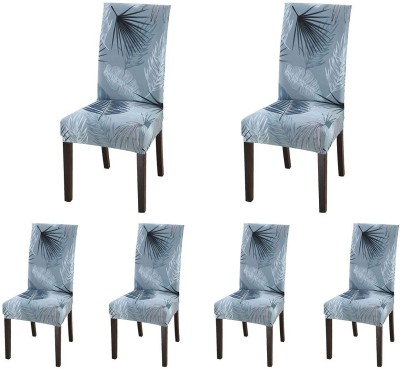 Priscilla Polycotton Floral Chair Cover(Tropical Blue Pack of 6)