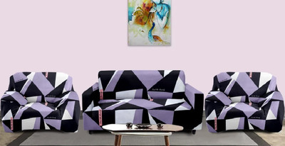 Laying Style Polyester 3+1+1 Seater Sofa Floral Cover(Pack of 3 Universal Five Seater Sofa Cover(Three Seater+one seater+one seater)-Multi)
