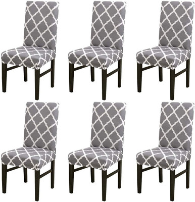 ADstore Polycotton Geometric 1 Seater Chair Cover(Multicolor Pack of 6)