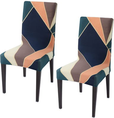 QUIRKYHUB Polycotton Geometric 1 Seater Chair Cover(Multicolor Pack of 2)