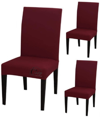 Cosycorner Polyester Plain 1 Seater Chair Cover(Maroon Pack of 3)
