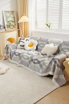 KUBER INDUSTRIES Polyester Plain 3 Seater Sofa Cover(Multicolor Pack of 1)