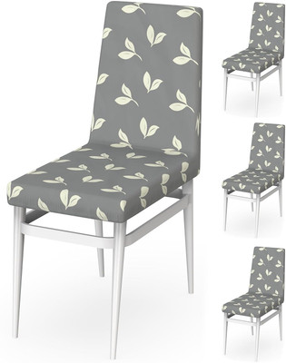 MY ARMOR Polyester Abstract 1 Seater Chair Cover(Leaf Pattern Pack of 4)
