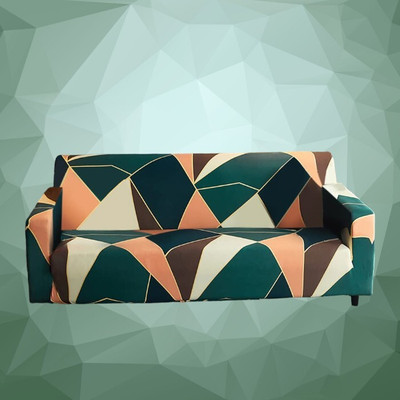 DFH Polyester Floral 3 Seater Sofa Cover(Multicolor Pack of 1)