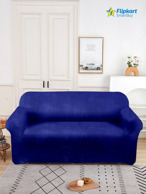 Flipkart SmartBuy Polyester 2 Seater Sofa Plain Cover(Pack of 1 Blue)