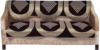 Shivkirpa Cotton 3 Seater Sofa Animal Cover(Pack of 1 Brown)